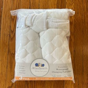 Bamboo Waterproof Changing Pad Liners - 3 Pack